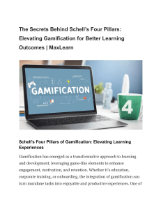 The Secrets Behind Schell’s Four Pillars  Elevating Gamification for Better Learning Outcomes   MaxLearn