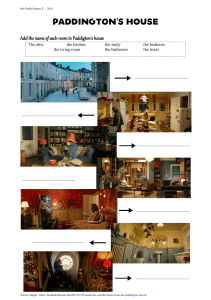 Paddington's House: Room Names Worksheet