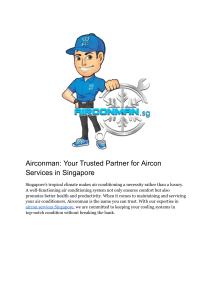 Aircon installation Singapore