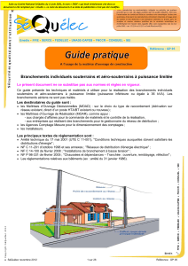 GUIDE PRATIQUE - BRANCHEMENT A PUISSANCE LIMITEE