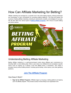 How Can Affiliate Marketing for Betting?