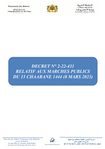 .. Decret marches publics n 2 22 431 du 09 03 2023 Fr 230906 183930