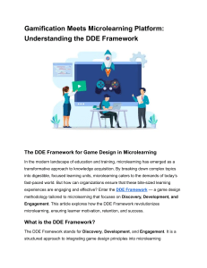 Gamification Meets Microlearning Platform  Understanding the DDE Framework