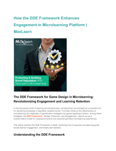 How the DDE Framework Enhances Engagement in Microlearning Platform   MaxLearn