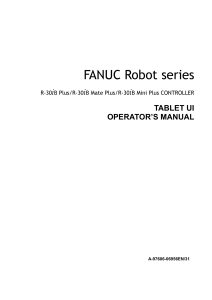 FANUC Robot Tablet UI Operator's Manual