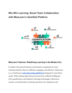 Win-Win Learning  Boost Team Collaboration with MaxLearn’s Gamified Platform