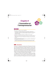 Innovation et entrepreneuriat : Chapitre d'étude