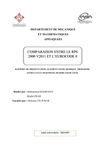 Compaentre Eurocode 8 et RPS2000 v2011 VERSION FINAL