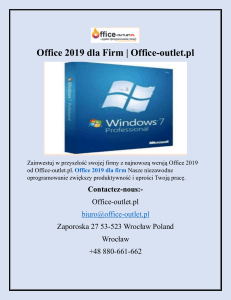 Office 2019 dla Firm Office-outlet.pl