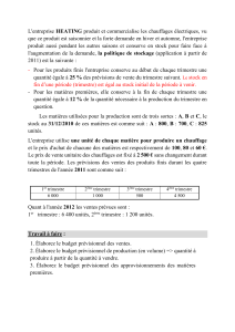 Elaborer Budget Budget Prod St&eacute; HEATING