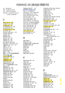 verbes et prepositions