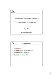 Commande VSC et Réseaux DC : Présentation Technique