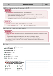 ap nombres relatifs