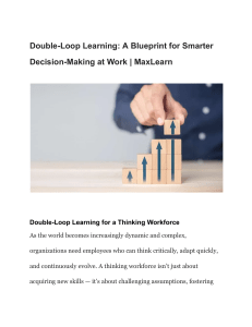 Double-Loop Learning  A Blueprint for Smarter Decision-Making at Work   MaxLearn