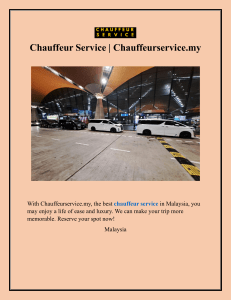 Chauffeur Service  Chauffeurservice.my