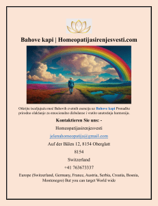 Bahove kapi Homeopatijasirenjesvesti.com