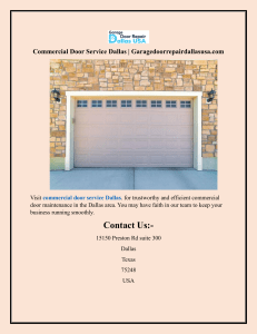 Commercial Door Service Dallas Garagedoorrepairdallasusa.com