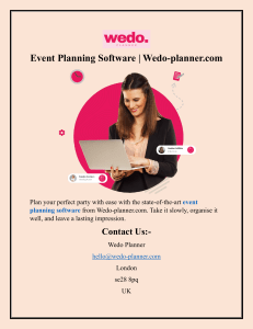 Event Planning Software  Wedo-planner.com