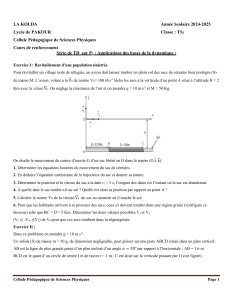 P3 Applications des bases de la dynamique