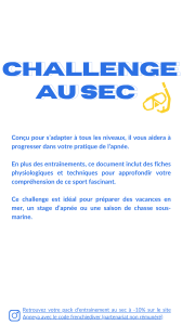 Programme d'entraînement à sec pour l'apnée : Défi Apnée