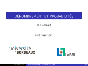 Dénombrement et Probabilités : Présentation