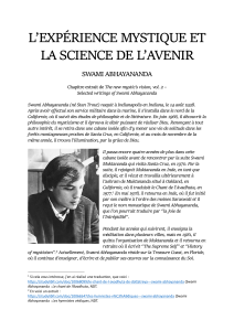 Mysticisme & Science: La vision de Swami Abhayananda