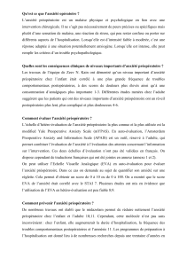 ANXIETE PRE OPERATOIRE QUID ( 6 Pages - 25 Ko)