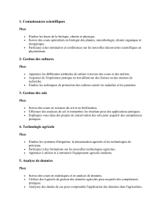 Plan d'&eacute;tudes en phytotechnie : Devenez ing&eacute;nieur agronome