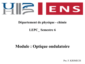 Optique ondulatoire : Cours sur les ondes électromagnétiques