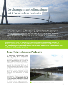 Changement climatique dans l'estuaire de la Seine