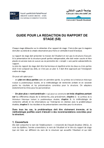 Guide Rédaction Rapport de Stage (S8)