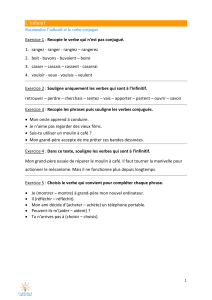Exercices sur l'infinitif des verbes en français