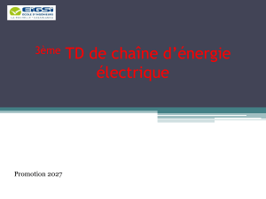 TD Chaîne d'énergie électrique