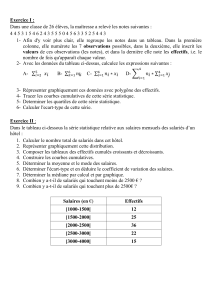 Exercices de statistiques