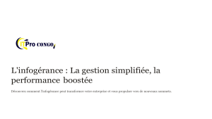 Infogérance : Gestion simplifiée et performance boostée