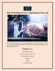 FDM 3D Printing Service | 3dprintingservices.com