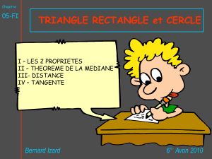 Triangle rectangle et cercle : cours de maths