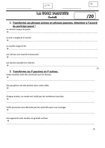 Exercices Voix Passive 6ème