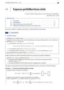 Espaces préhilbertiens réels : Cours de mathématiques