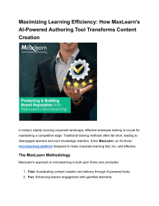 MaxLearn AI Microlearning: Transform Corporate Training