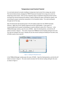 TRNSYS Temperature Level Control Tutorial