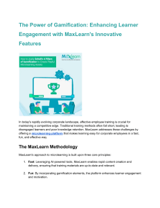 MaxLearn: Gamified Microlearning for Corporate Training