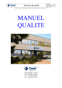 Manuel Qualité TWE MACON