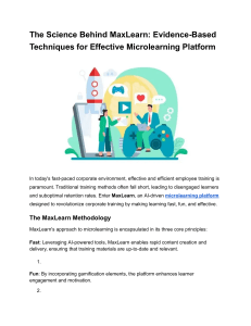 MaxLearn: Effective Microlearning Platform for Corporate Training