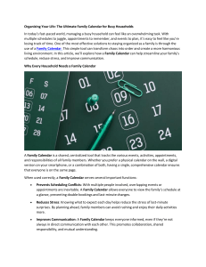 Family Calendar: Organize Your Busy Household