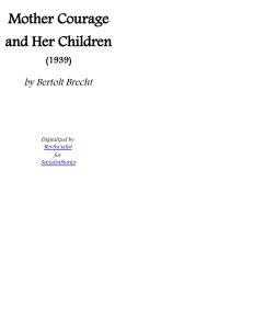 Mother Courage and Her Children Play Script by Brecht