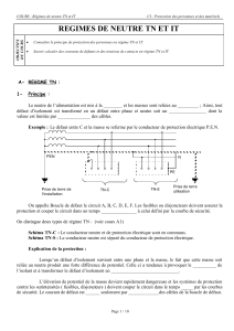 Régimes de neutre TN et IT : Cours sur la protection