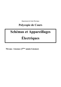 Schémas et Appareillages Électriques - Polycopié de Cours