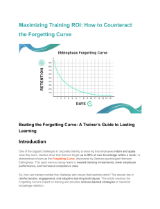 Counteracting the Forgetting Curve in Training