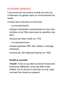 Économie Générale: Micro et Macroéconomie